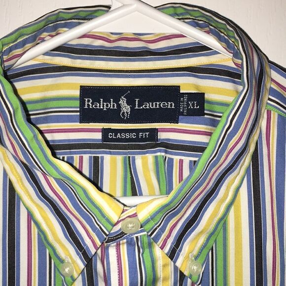 Rainbow Stripe pony Classy Ralph Lauren polo shirt - Picture 3 of 3